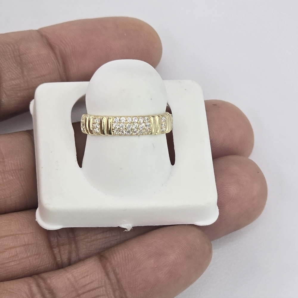 10kt Real Gold Fancy Ring Band For Women